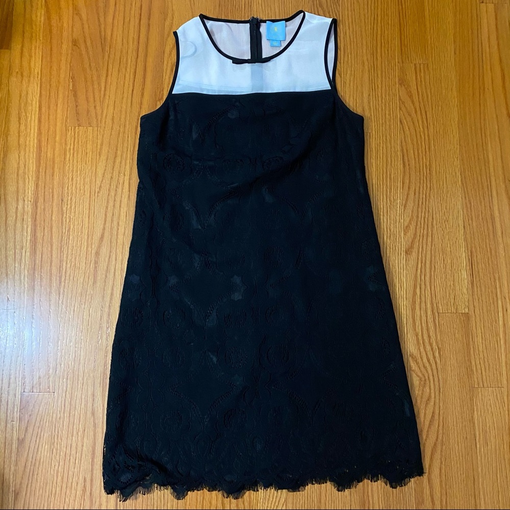 Cece Black & White Sleeveless Dress